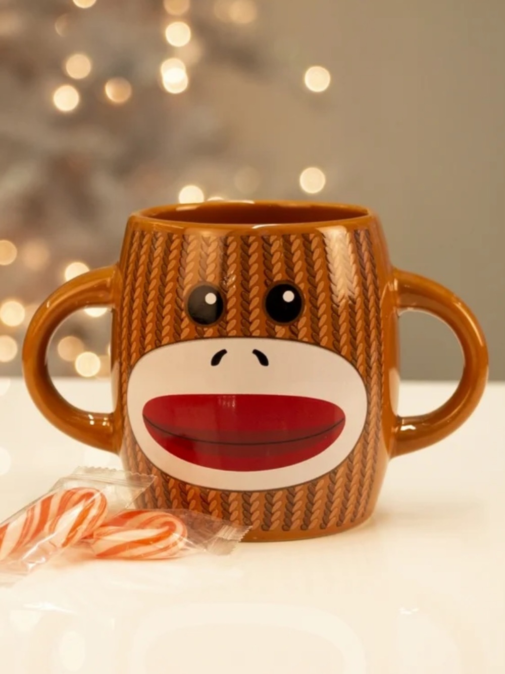 Sock Monkey Double Sided Vintage-feel Coffee Mug